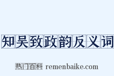 知吴致政韵反义词是什么意思的图片